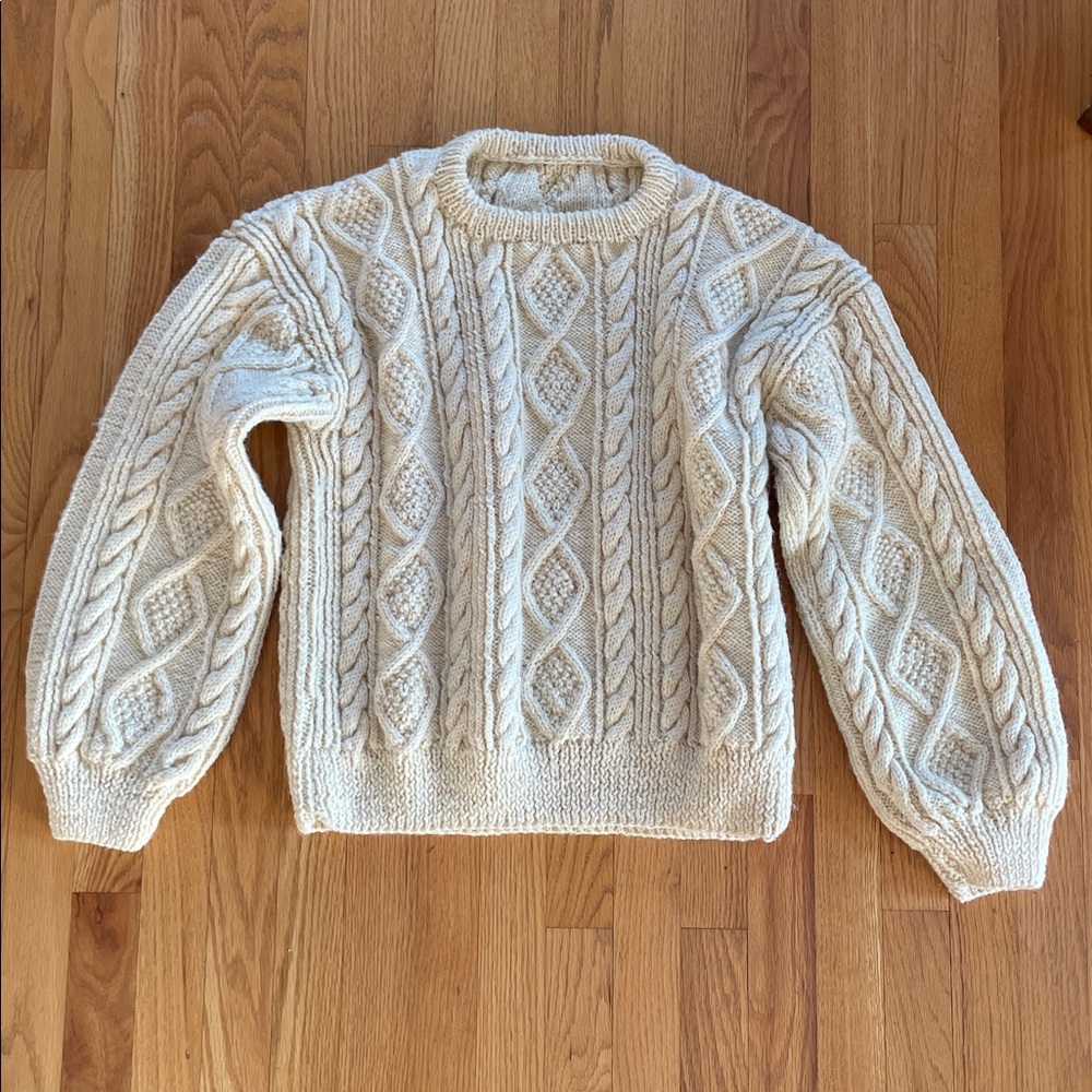 Genuine Fisherman’s thick merino wool crewneck sweater straight from in Ireland